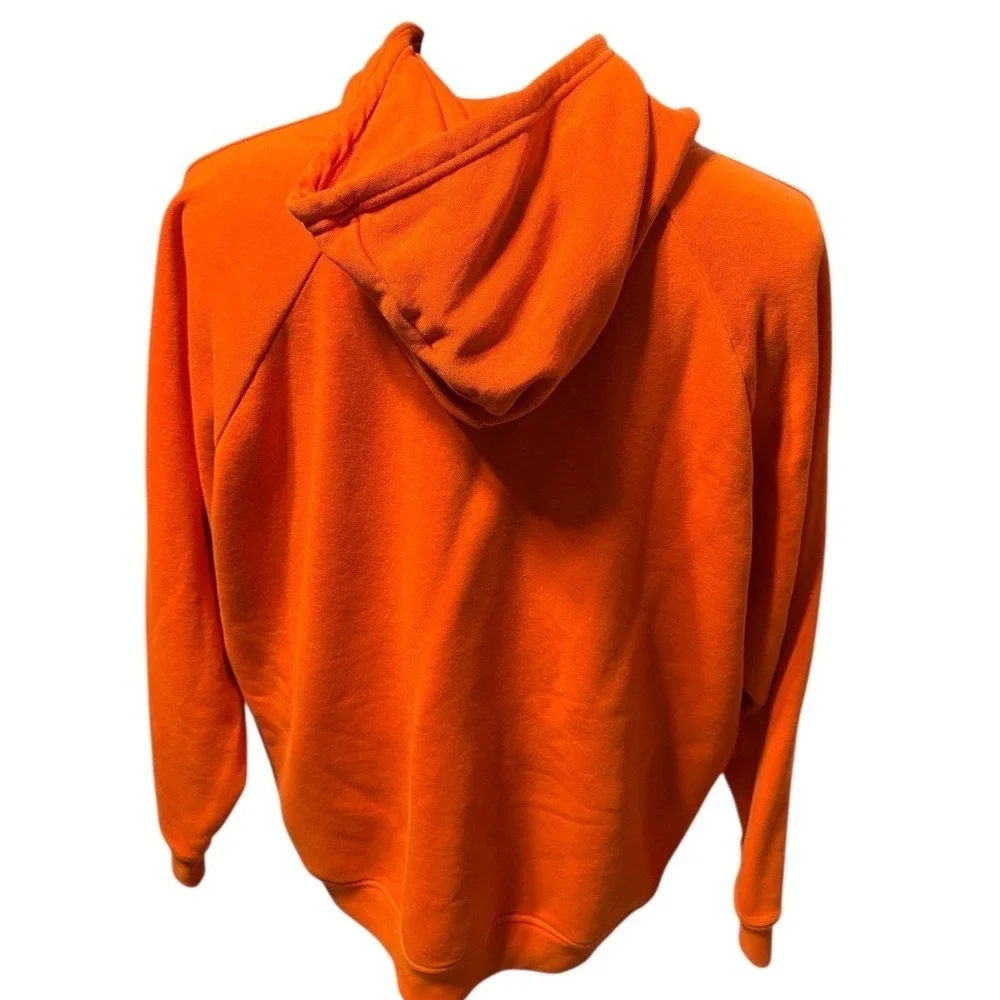 Adidas Mens Orange Hoodie Sweatshirt Pullover Hooded Casual Sportswear Size‎ XL